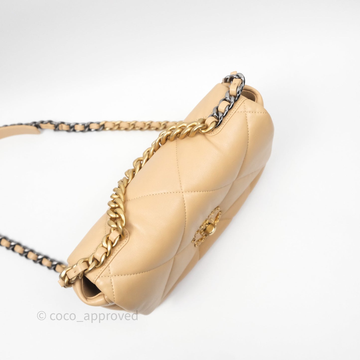 Chanel 19 Small Beige Mixed Hardware