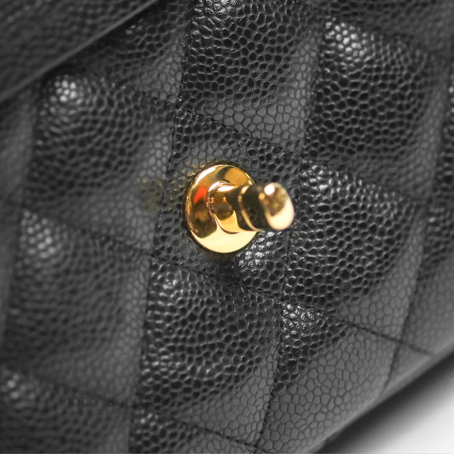 Chanel Jumbo Double Flap Quilted Black Caviar Gold Hardware⁣⁣