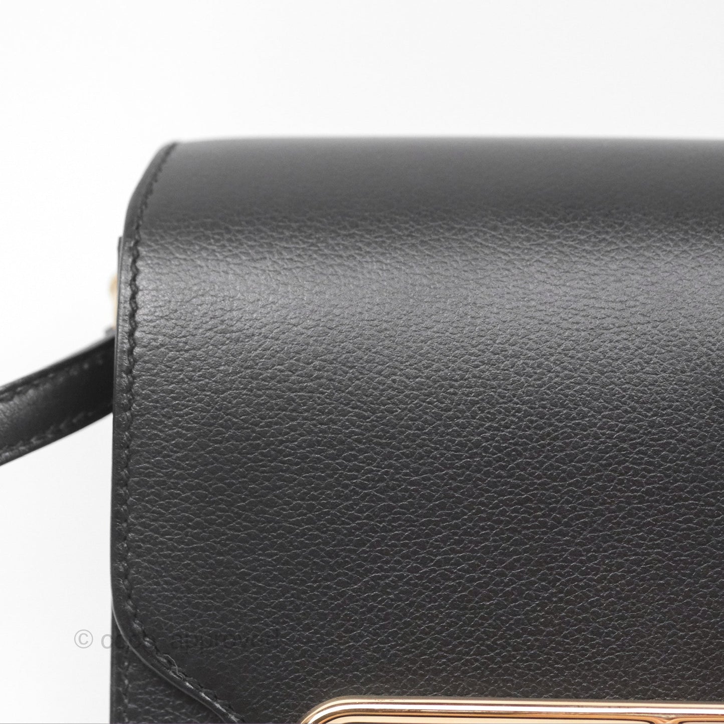 Hermès Roulis Mini 18 Black Noir 89 Veau Evergrain Permabrass Hardware