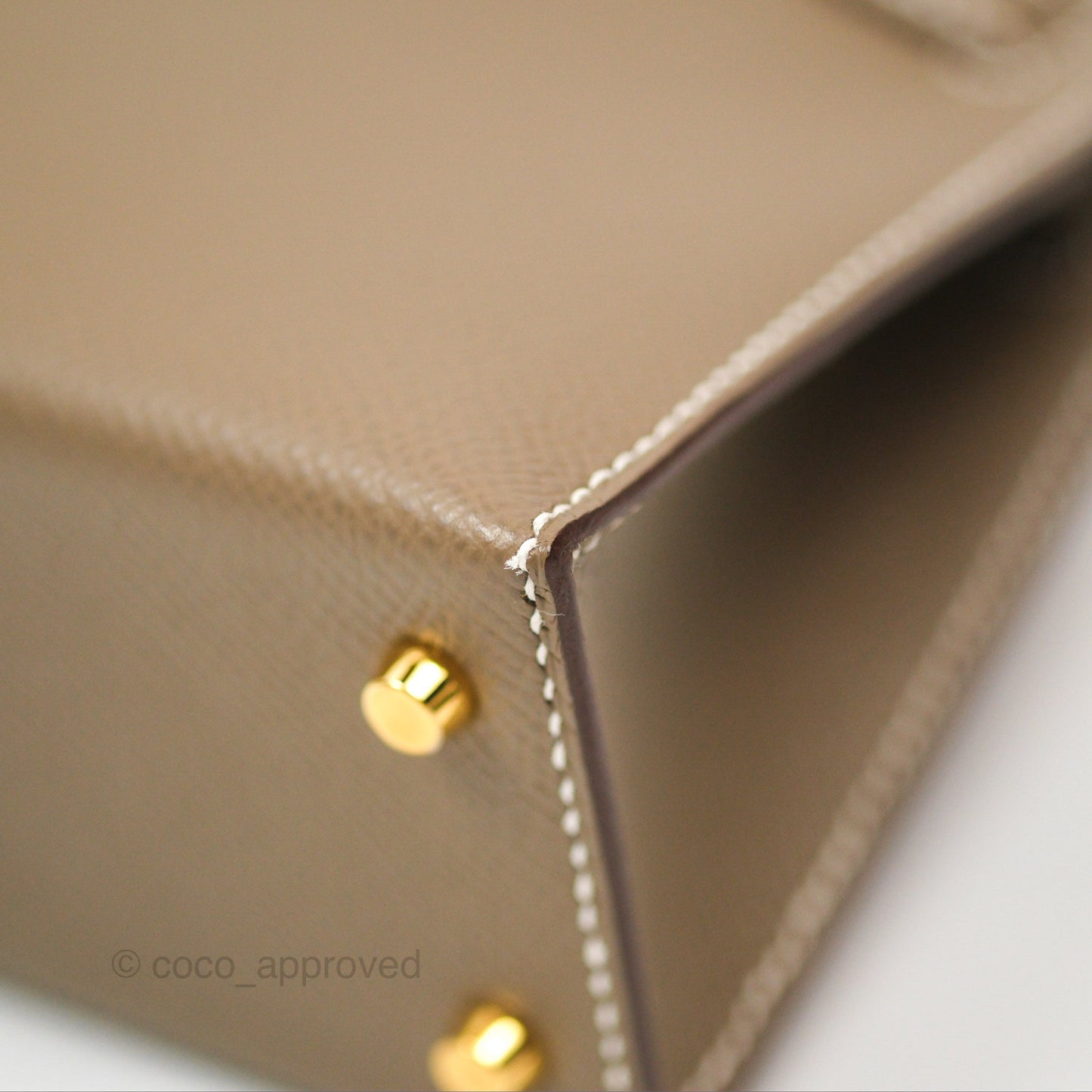 Hermès Mini Kelly II Etoupe Epsom Gold Hardware