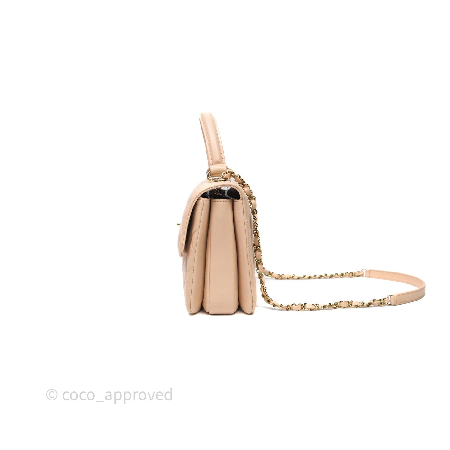 Chanel Small Trendy CC Beige Lambskin Gold Hardware