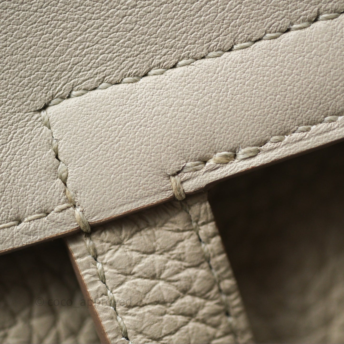 Hermès Halzan 25  Beton 8L Clemence Gold Hardware