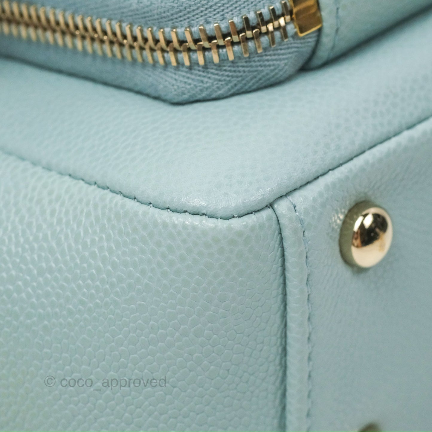 Chanel Quilted Small Business Affinity Flap Blue Caviar Gold Hardware