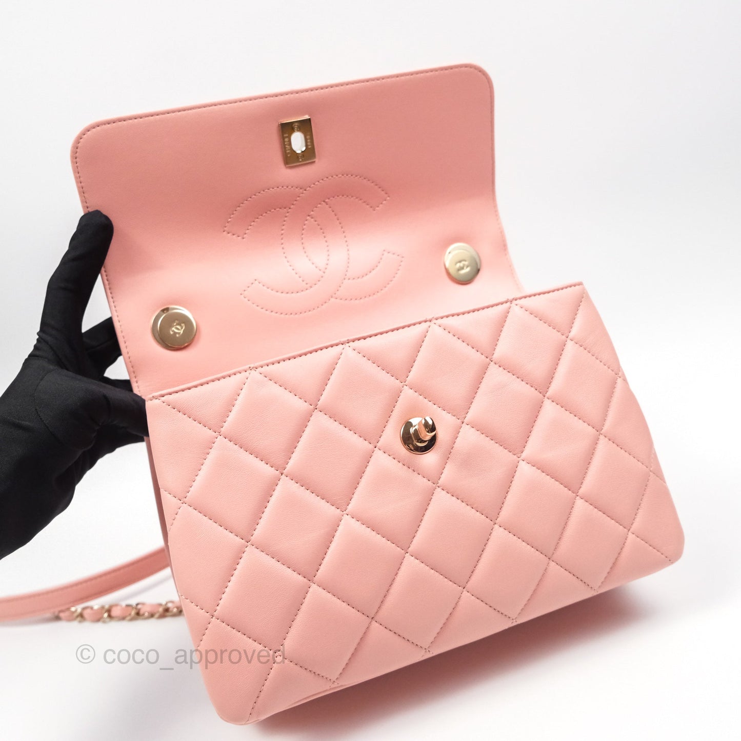 Chanel Small Trendy CC Pink Lambskin Gold Hardware
