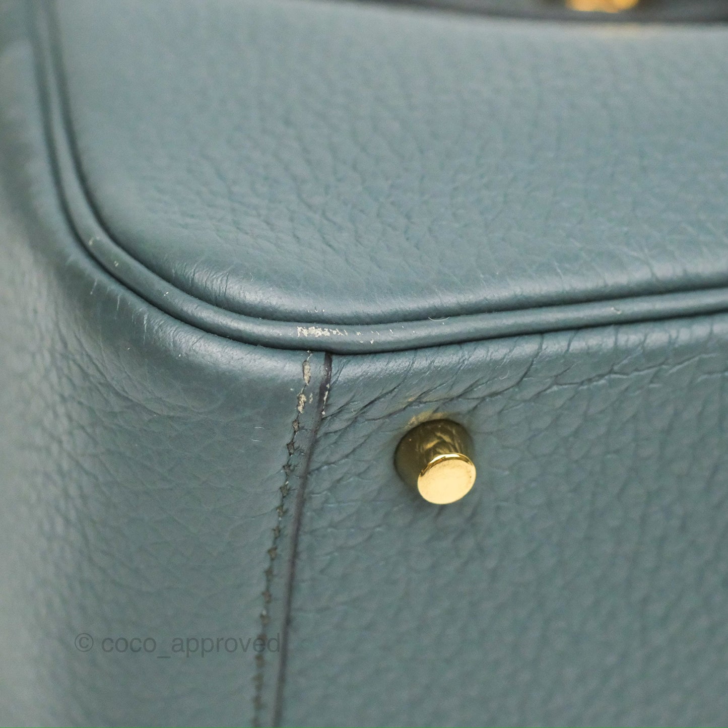 Hermès Mini Lindy 20 Bleu Orage Clemence Gold Hardware