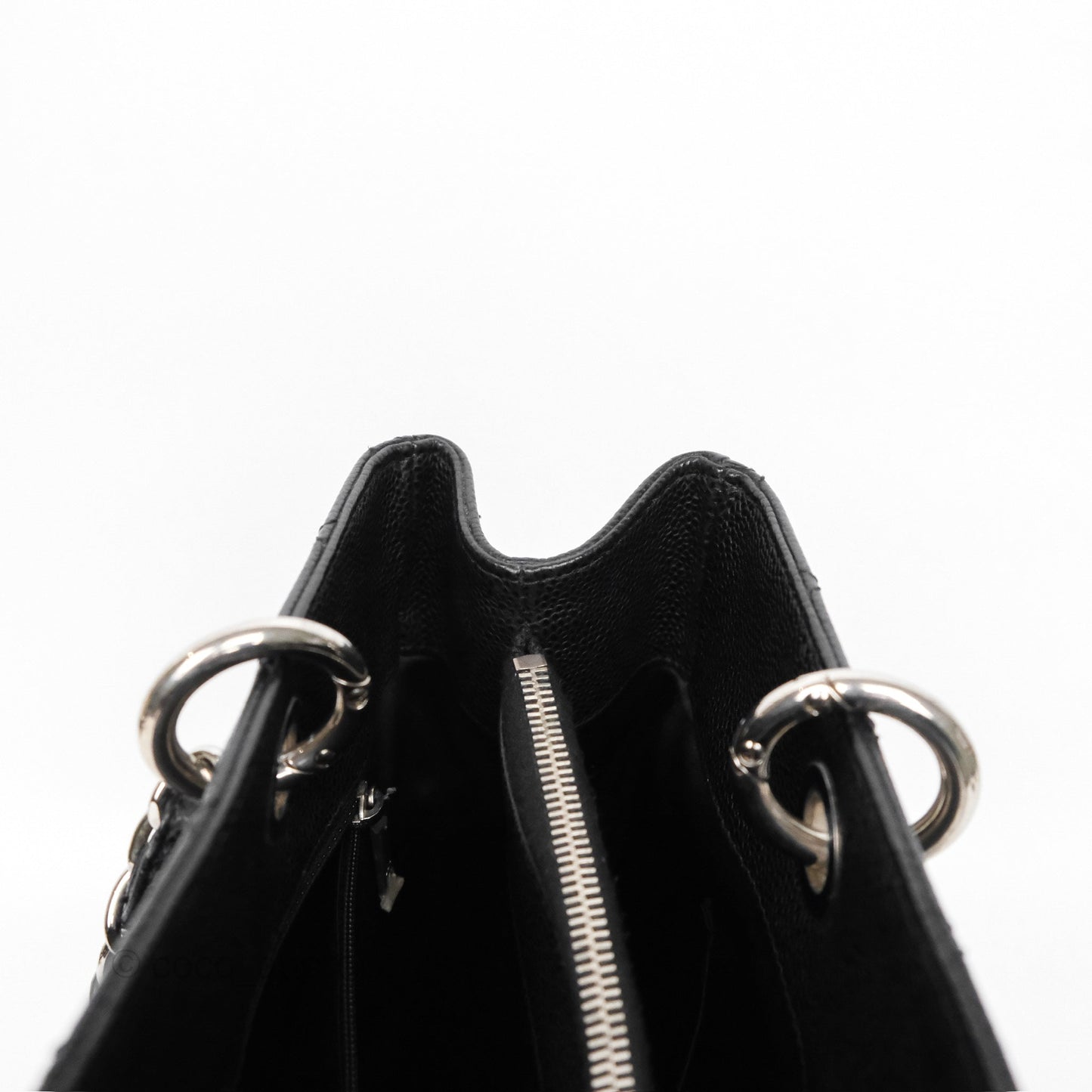 Chanel GST Black Caviar Silver Hardware