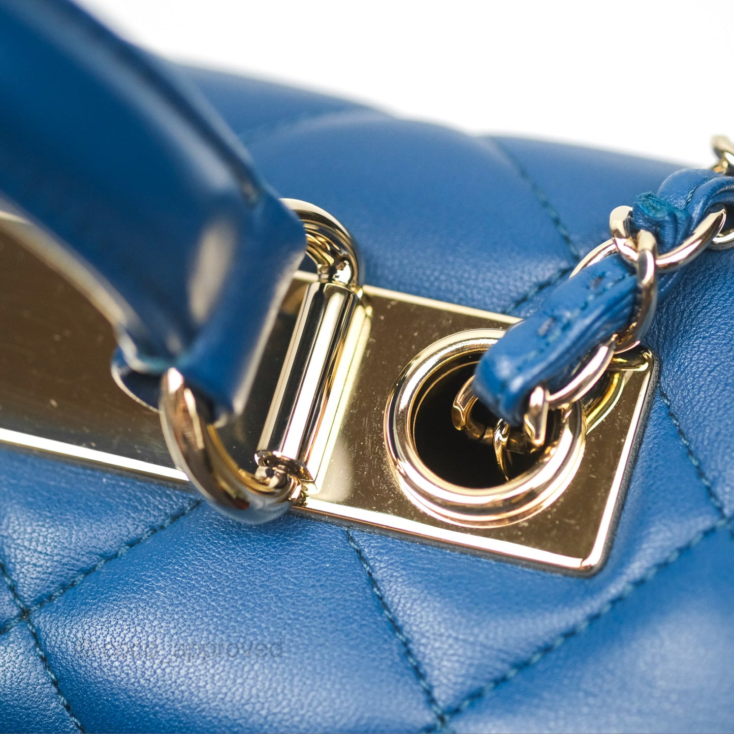 Chanel Medium Trendy CC Navy Blue Lambskin Gold Hardware