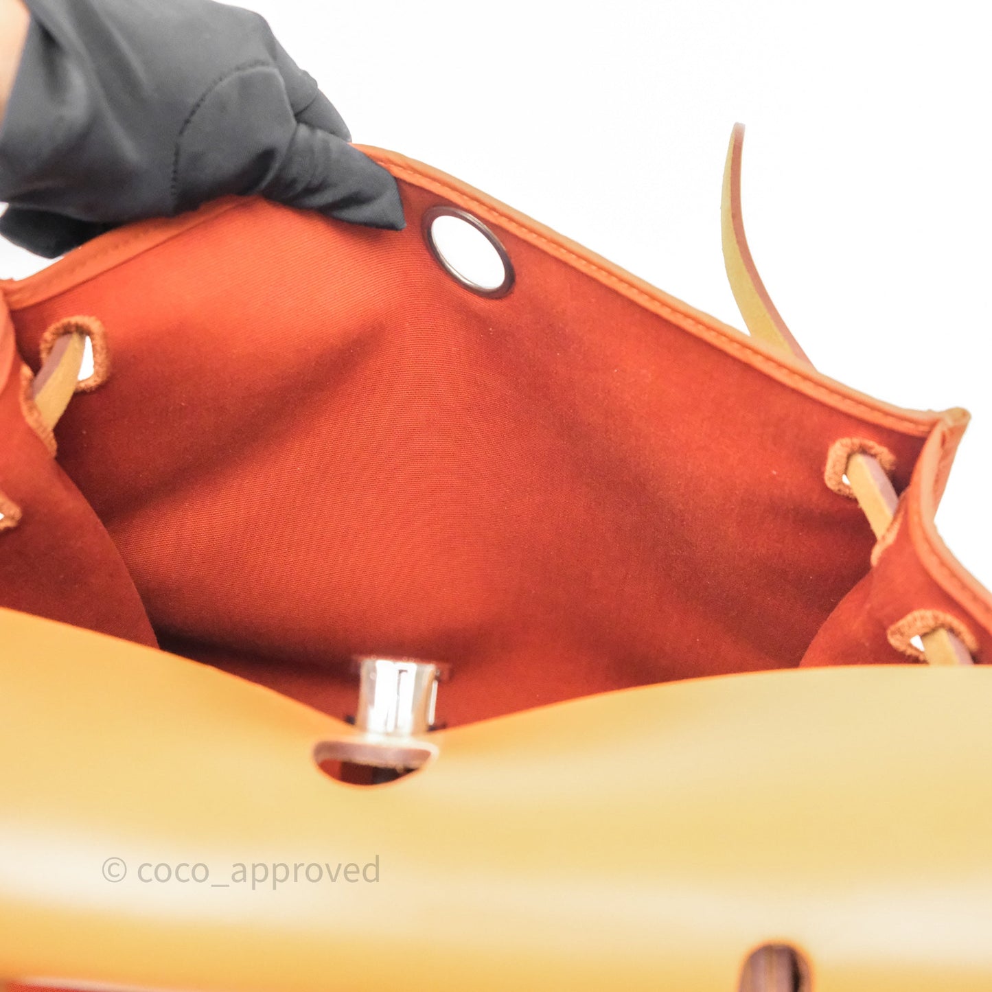 Hermès Herbag Zip 31 Cuivre Canvas Palladium Hardware