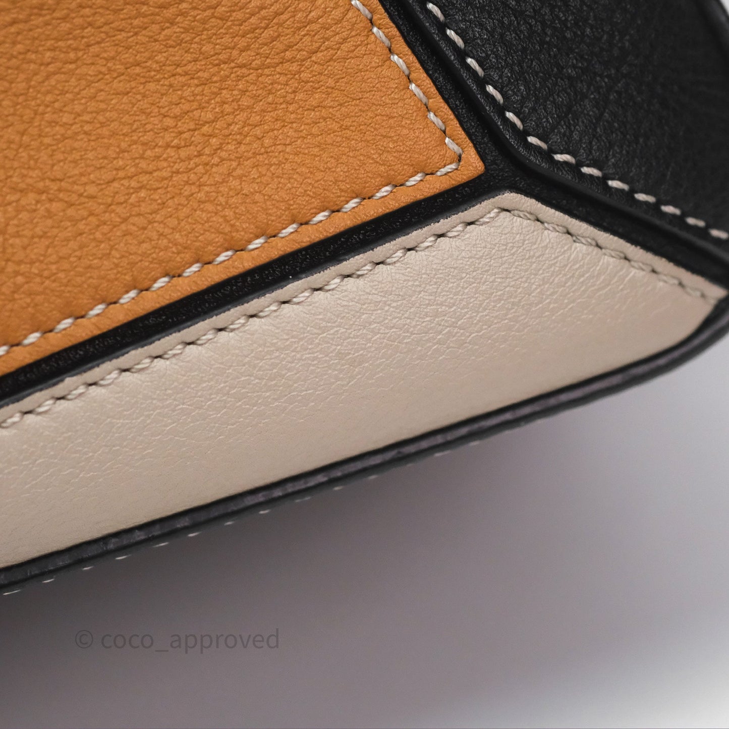 Loewe Small Puzzle Bag Amber/ Light Oat Calfskin Gold Hardware
