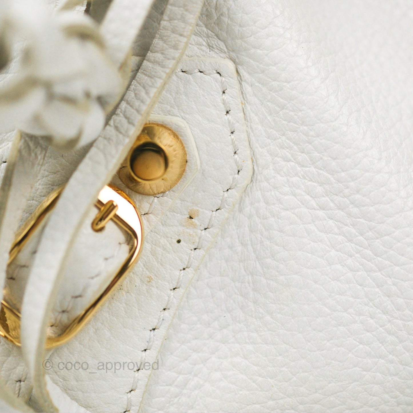 Balenciaga Classic Small City Bag White Aged Calfskin Gold Hardware