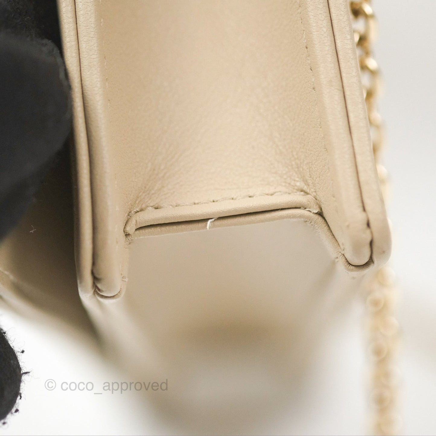 Dior Lady Dior Pouch on Chain Sand Cannage Lambskin