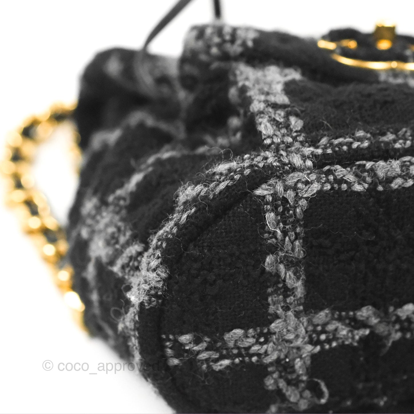 Chanel Duma Backpack Black Tweed Gold Hardware 22K