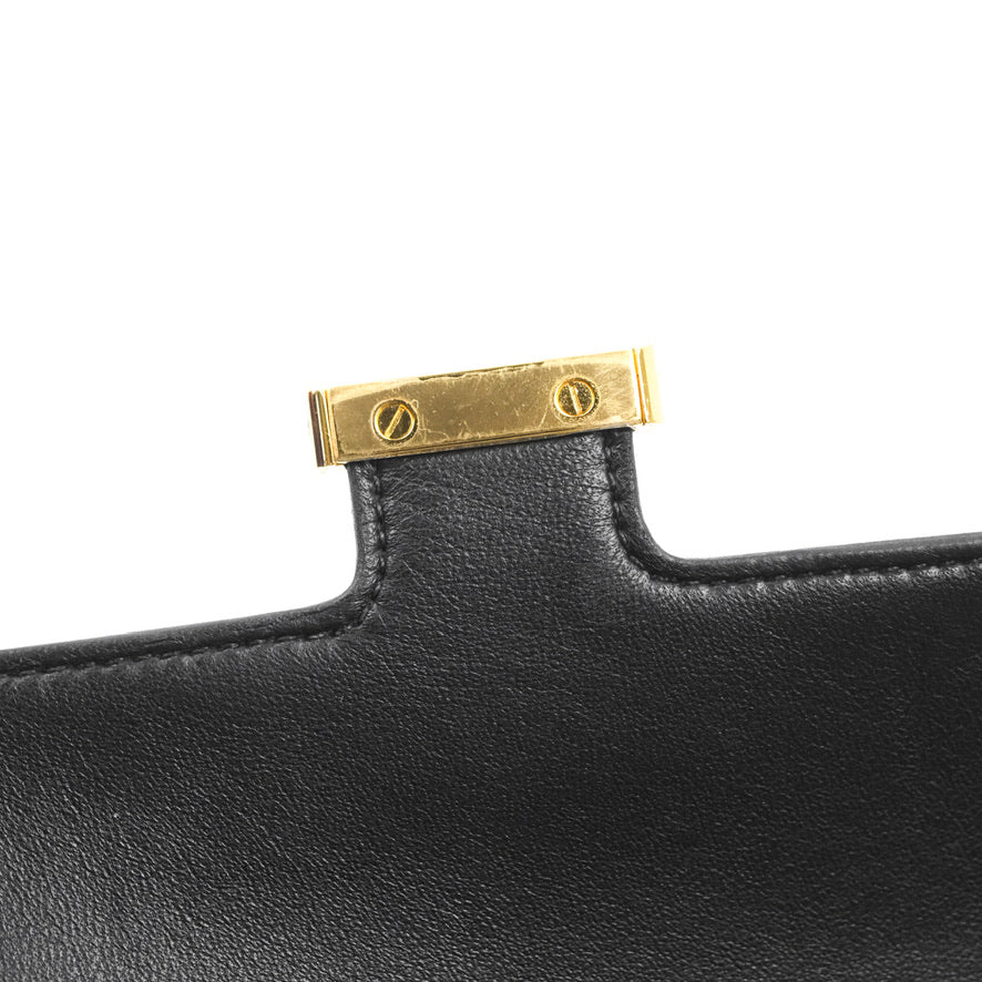 Hermès Constance Long To Go Wallet Black Epsom Gold Hardware
