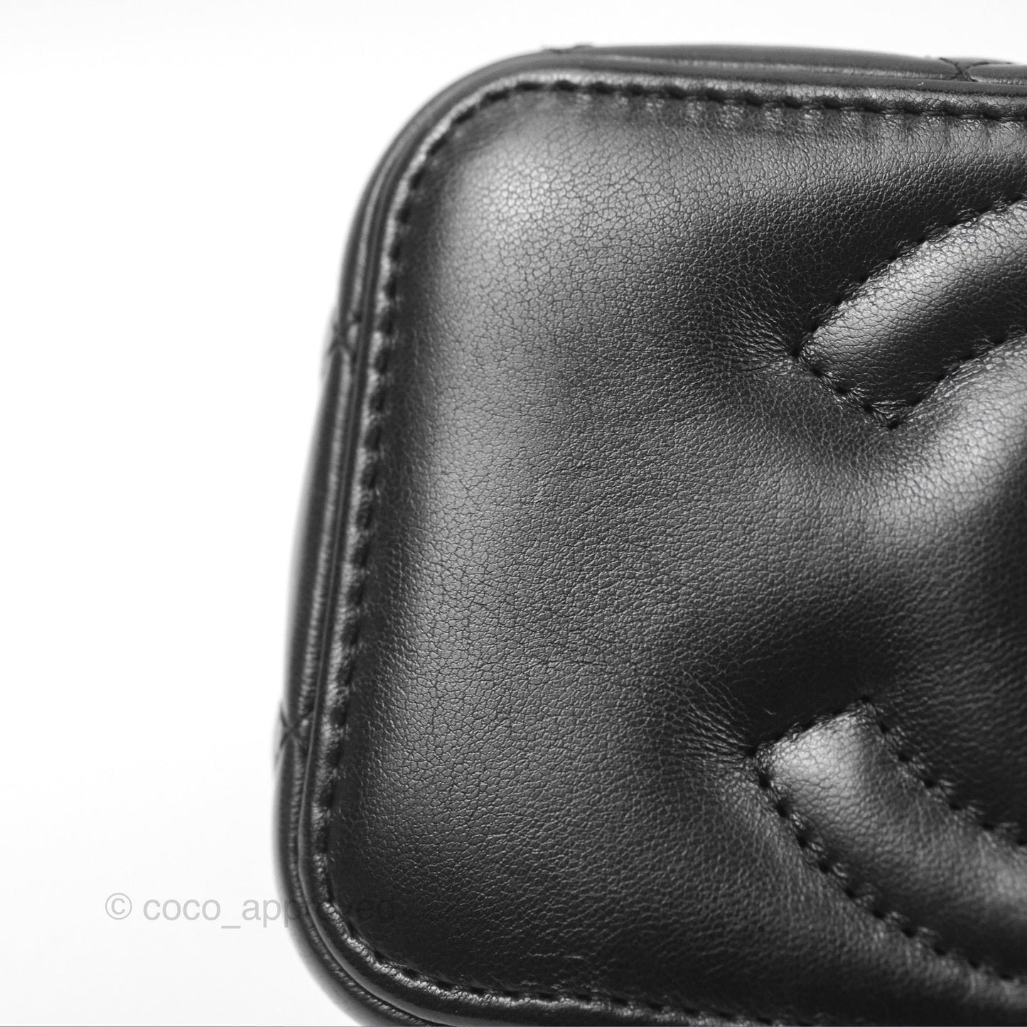 Chanel All Slide Vanity with Adjustable Chain Black Lambskin Aged Gold Hardware