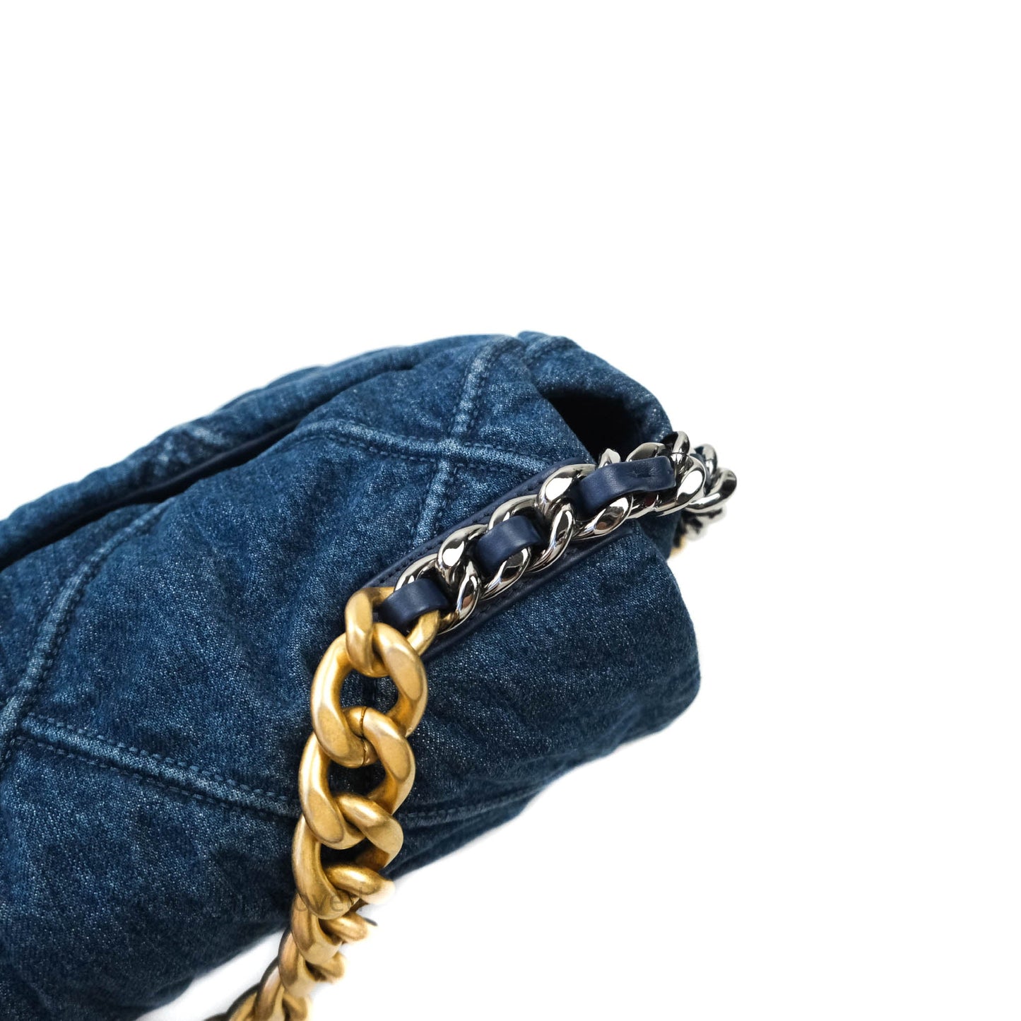 Chanel 19 Medium Dark Denim Mixed Hardware