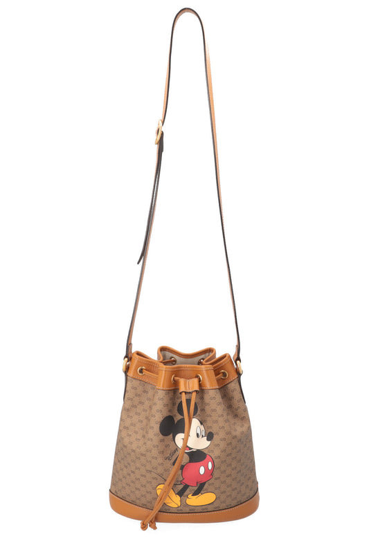 Luxury Gucci Trending 2025 x Disney Mickey Mouse Supreme Canvas Bucket Bag