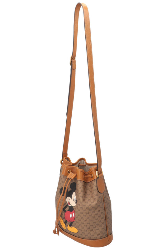Luxury Gucci Trending 2025 x Disney Mickey Mouse Supreme Canvas Bucket Bag