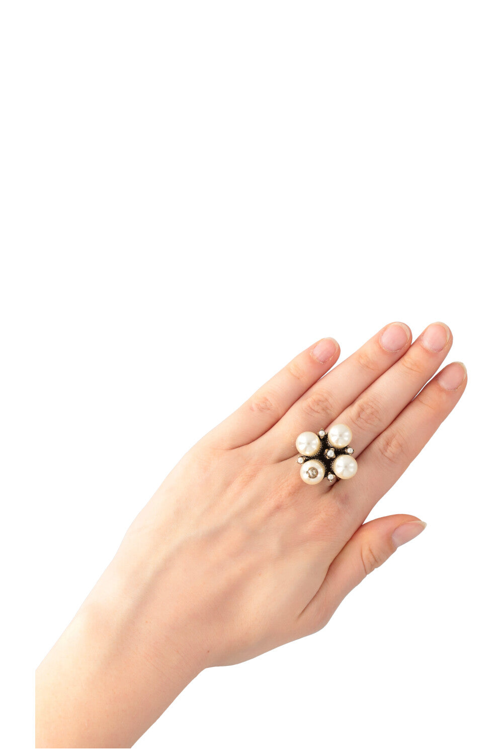 Luxury Gucci Trending 2025 Pearl Ring Gold