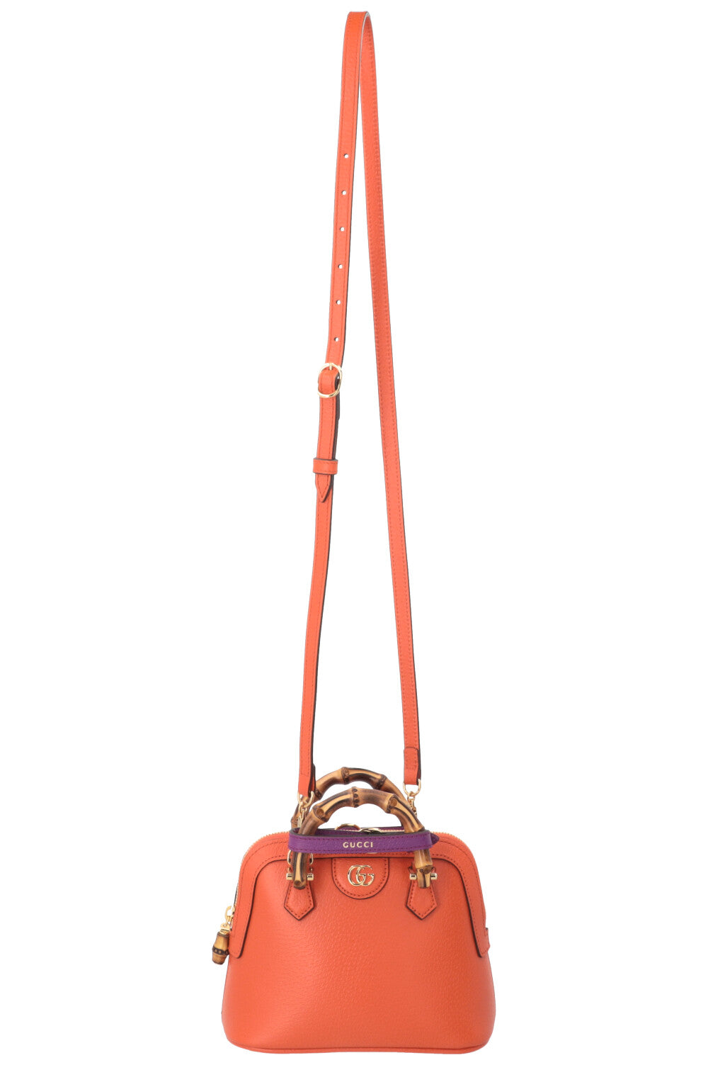 Luxury Gucci Trending 2025 Mini Diana Dome Tote Bag Leather Orange