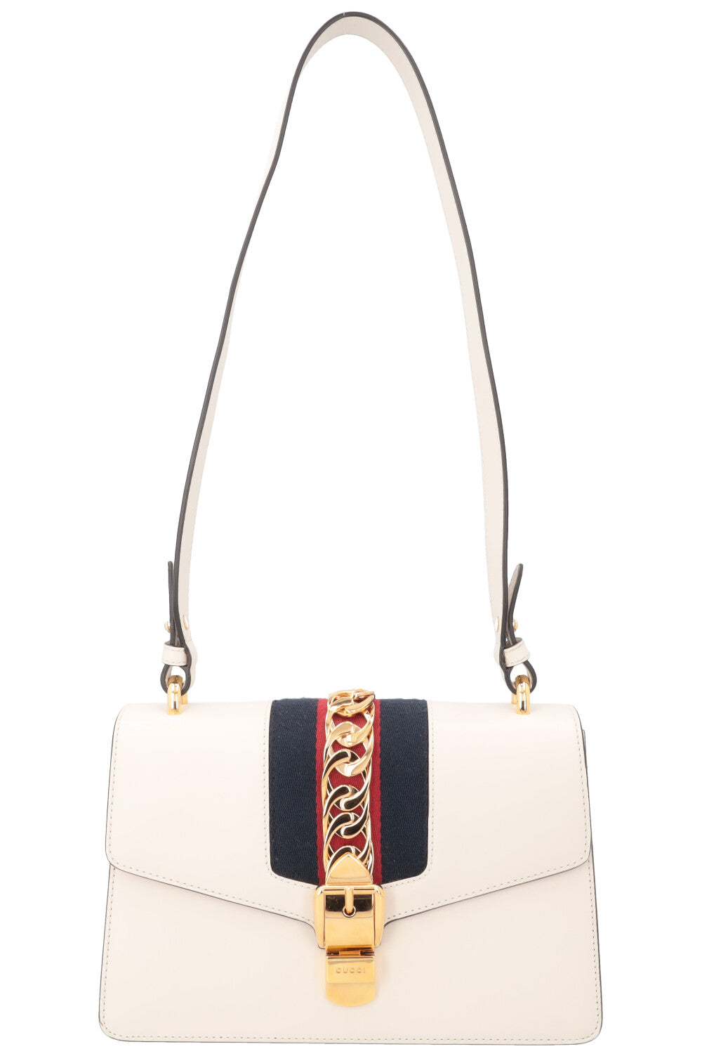 Luxury Gucci Trending 2025 Sylvie Chain Crossbody Bag White