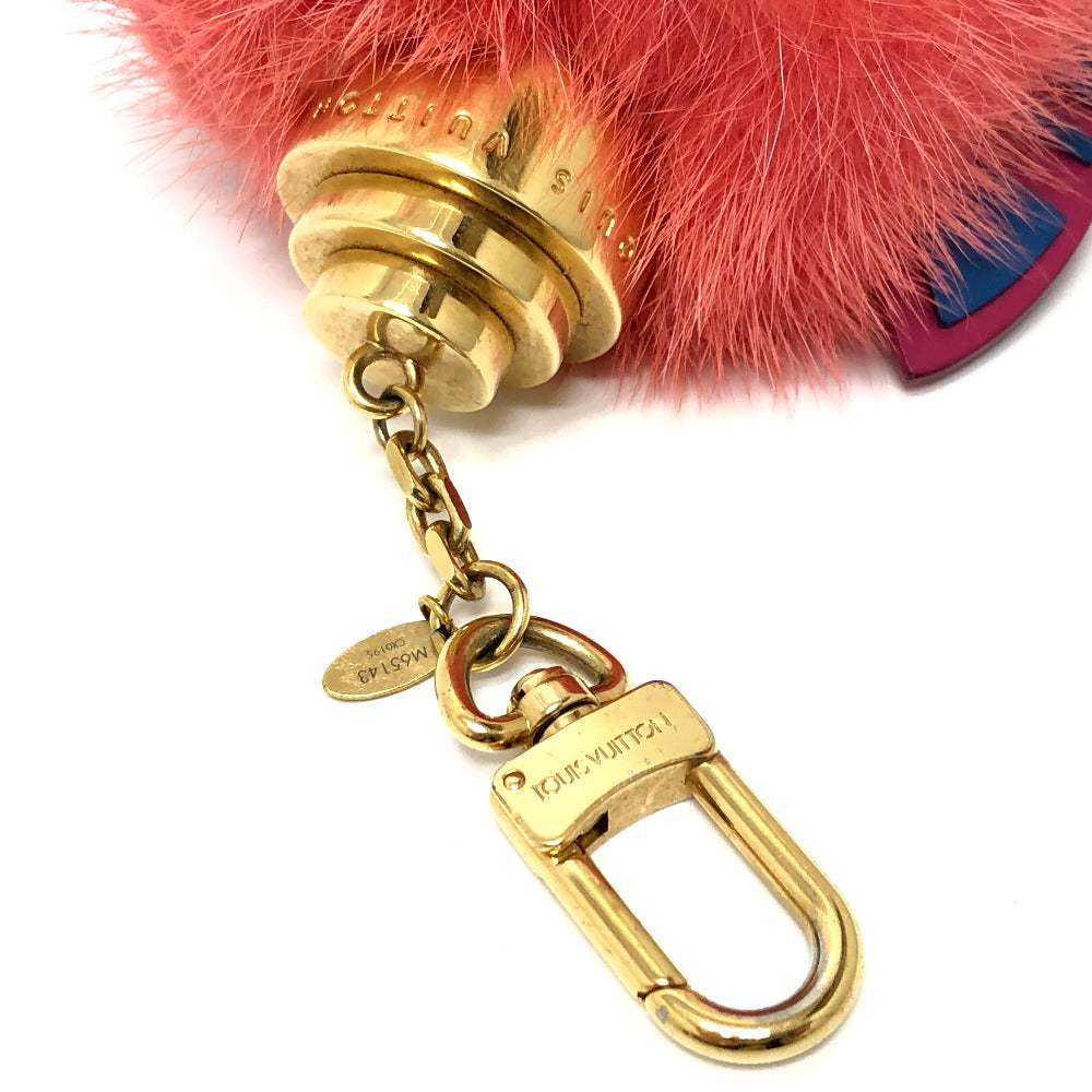LOUIS VUITTON key ring M65143 fur pink totem