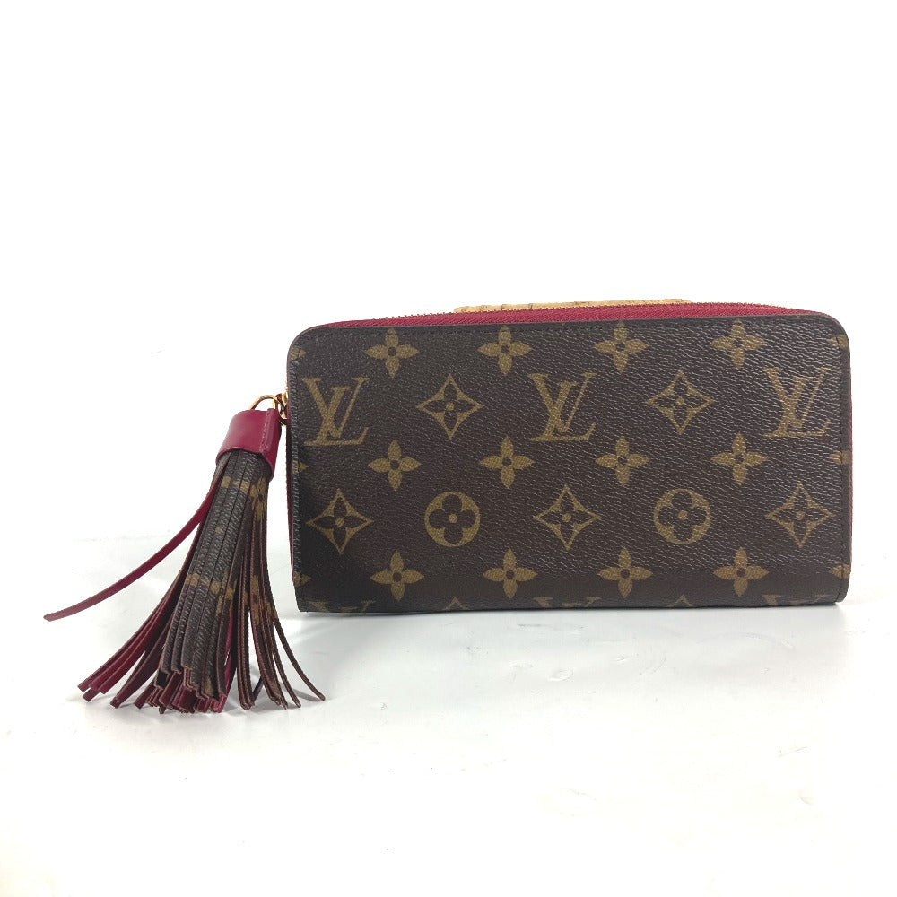 LOUIS VUITTON Long Wallet Purse M62256 Monogram canvas Brown Monogrammed with tassel Zippy wallet Women