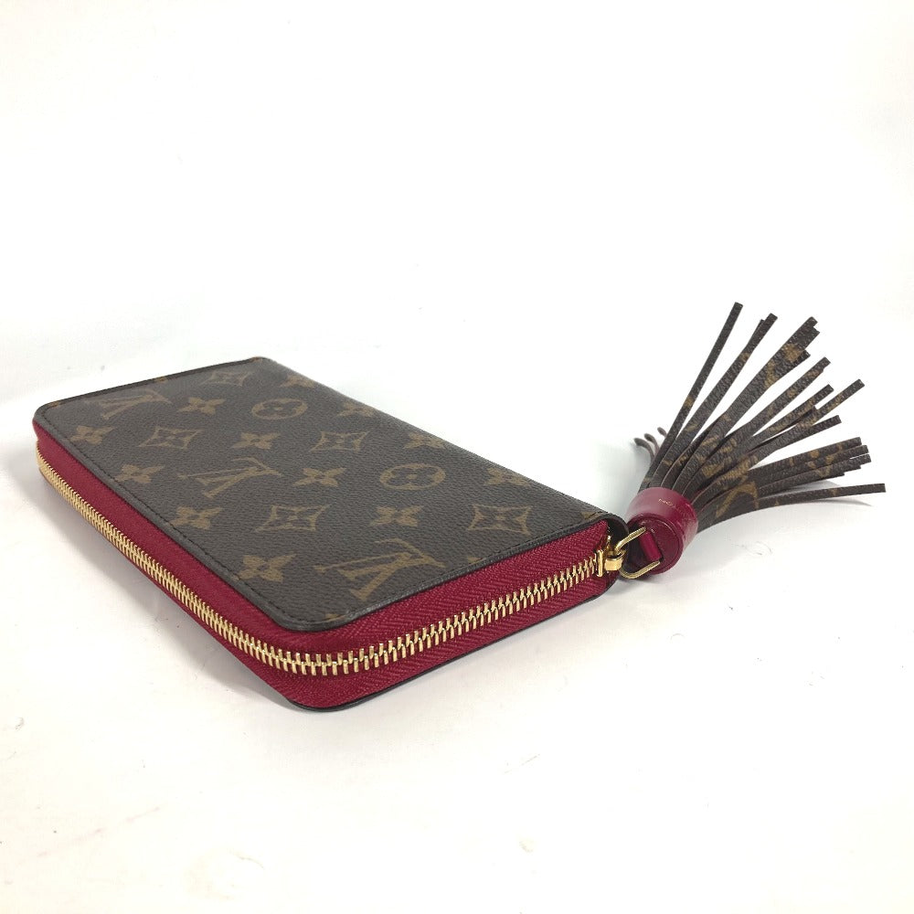 LOUIS VUITTON Long Wallet Purse M62256 Monogram canvas Brown Monogrammed with tassel Zippy wallet Women