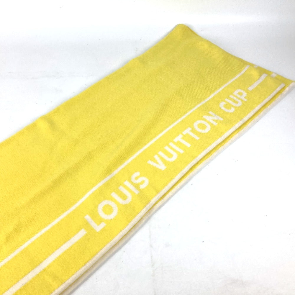LOUIS VUITTON Scarf Cotton, Cashmere yellow LVCUP Louis Vuitton Cup logo