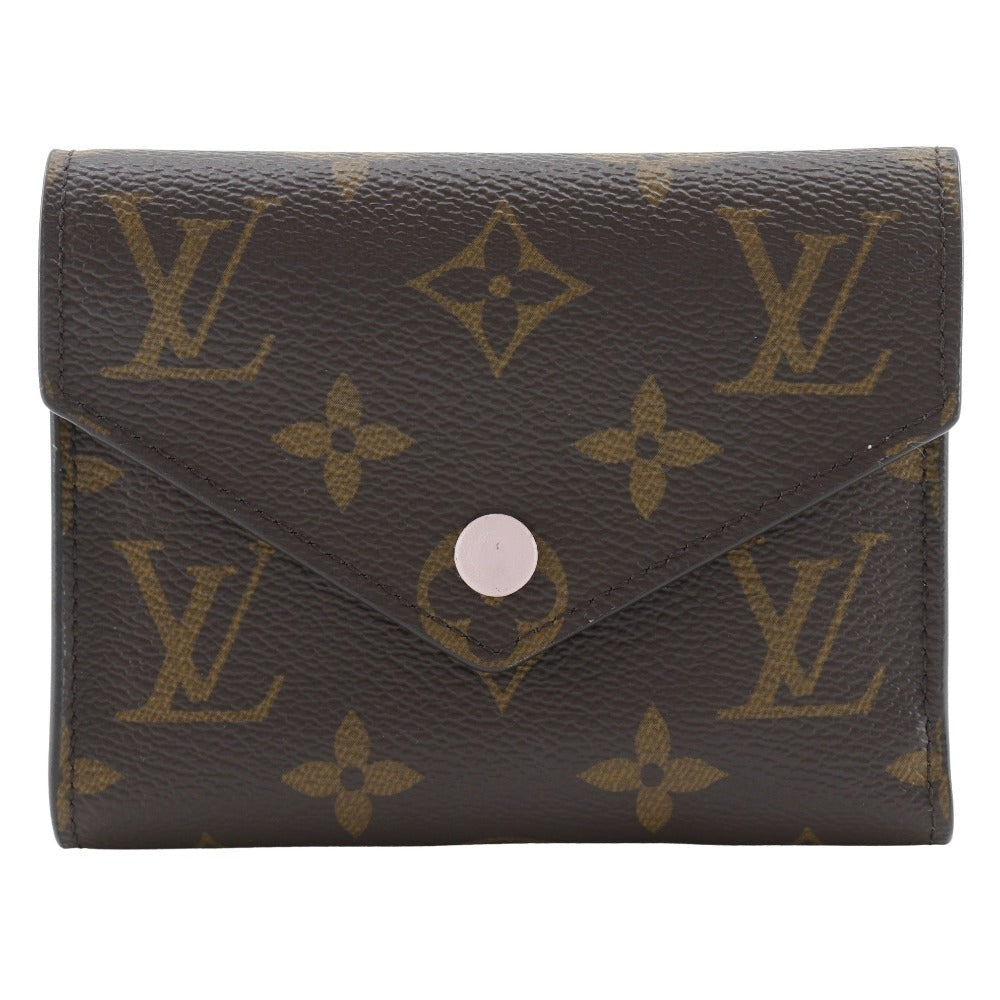 LOUIS VUITTON Bifold Wallet M62360 Monogram canvas Brown / Pink Portefeuille Victorine