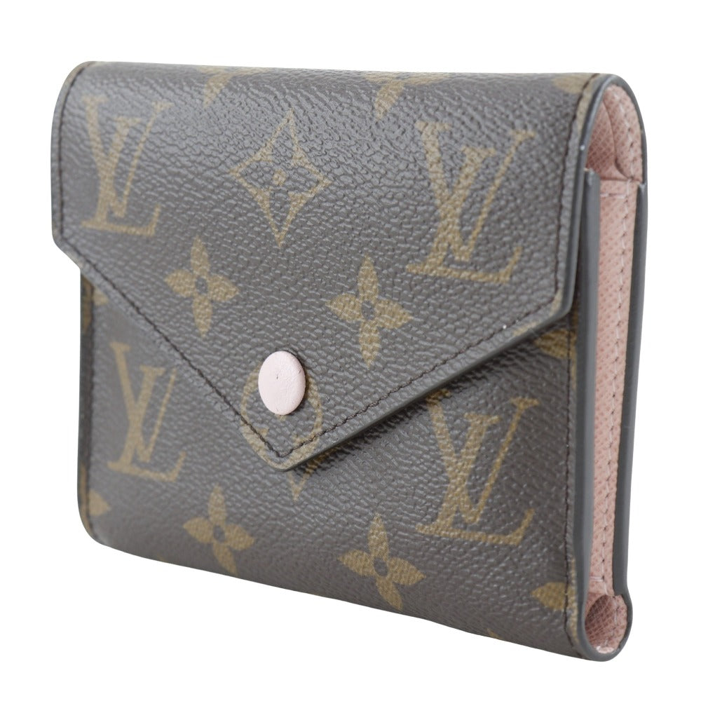 LOUIS VUITTON Bifold Wallet M62360 Monogram canvas Brown / Pink Portefeuille Victorine