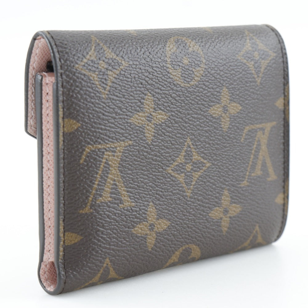 LOUIS VUITTON Bifold Wallet M62360 Monogram canvas Brown / Pink Portefeuille Victorine