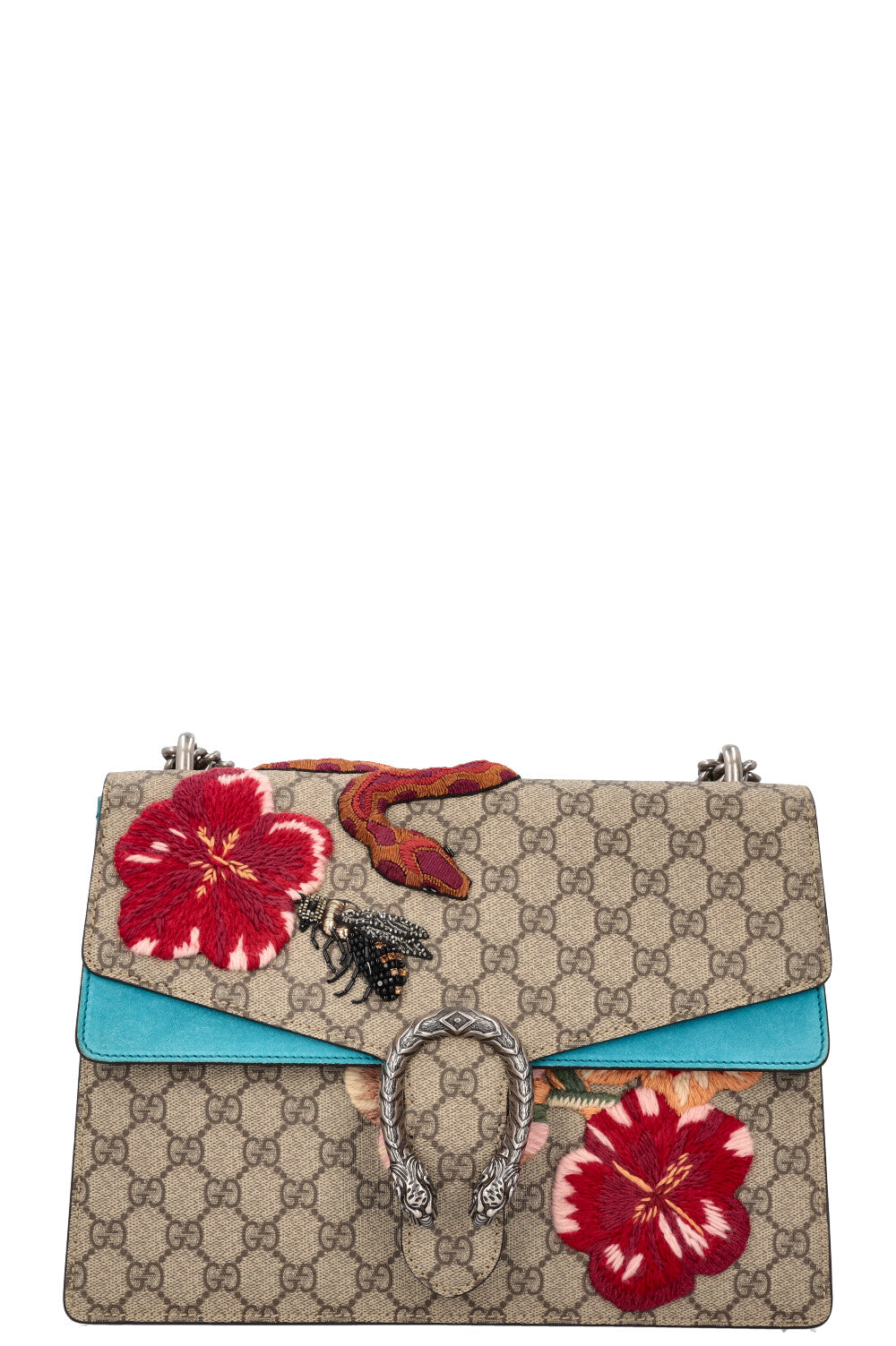 Luxury Gucci Trending 2025 Snake Embroidered Dionysus Bag
