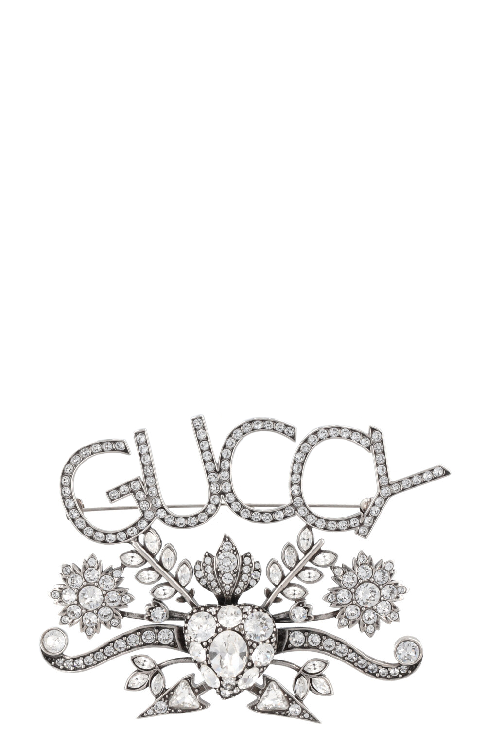 Luxury Gucci Trending 2025 Strass Guccy Brooch Silver
