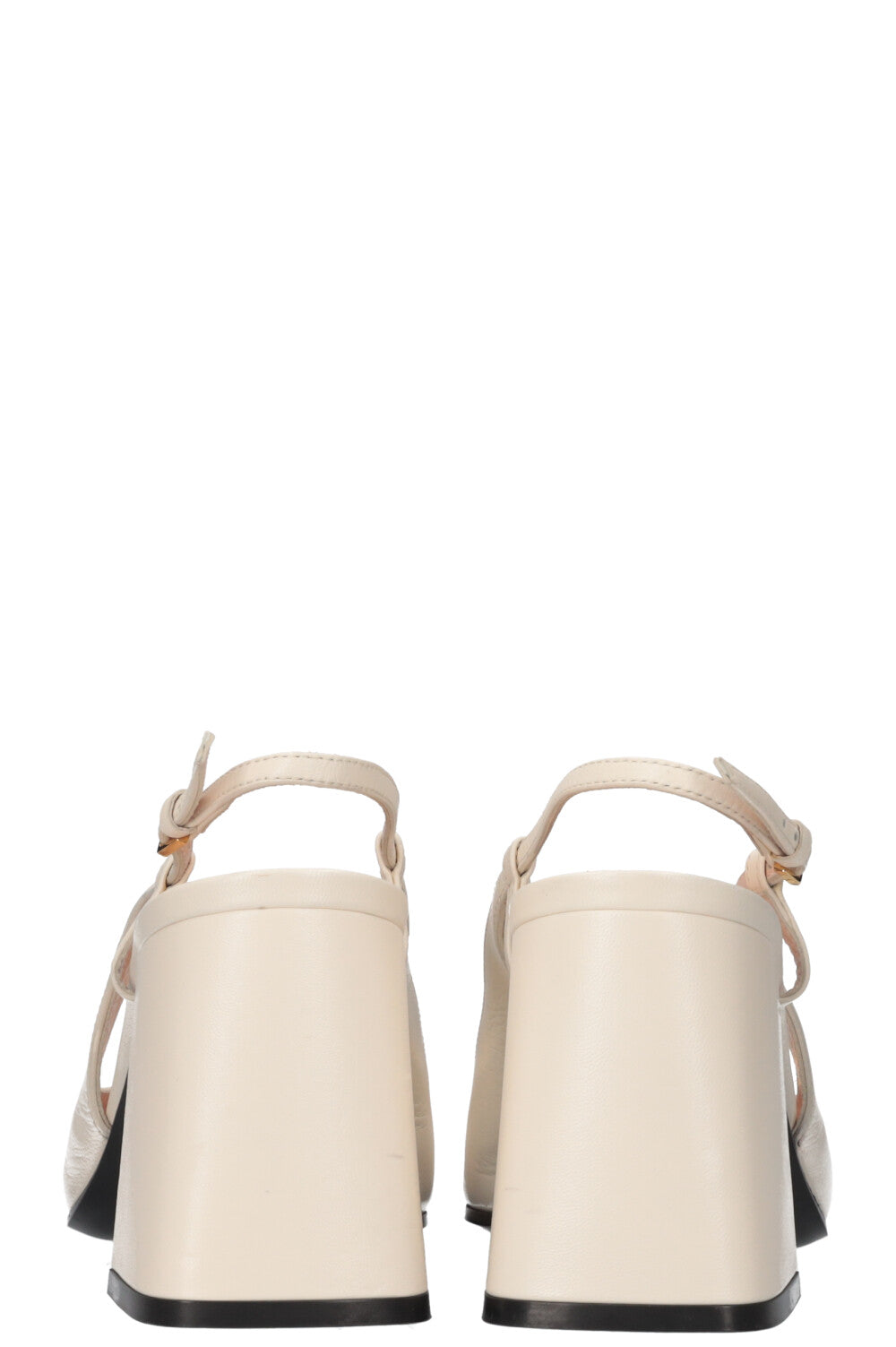 Luxury Gucci Trending 2025 Baby Horsebit Slingback Heels White