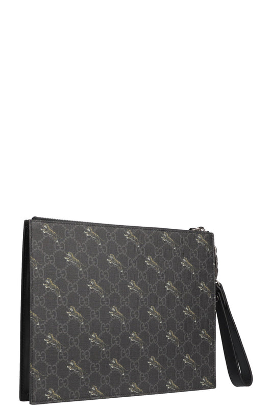 Luxury Gucci Trending 2025 GG Supreme Tiger Pouch with Strap