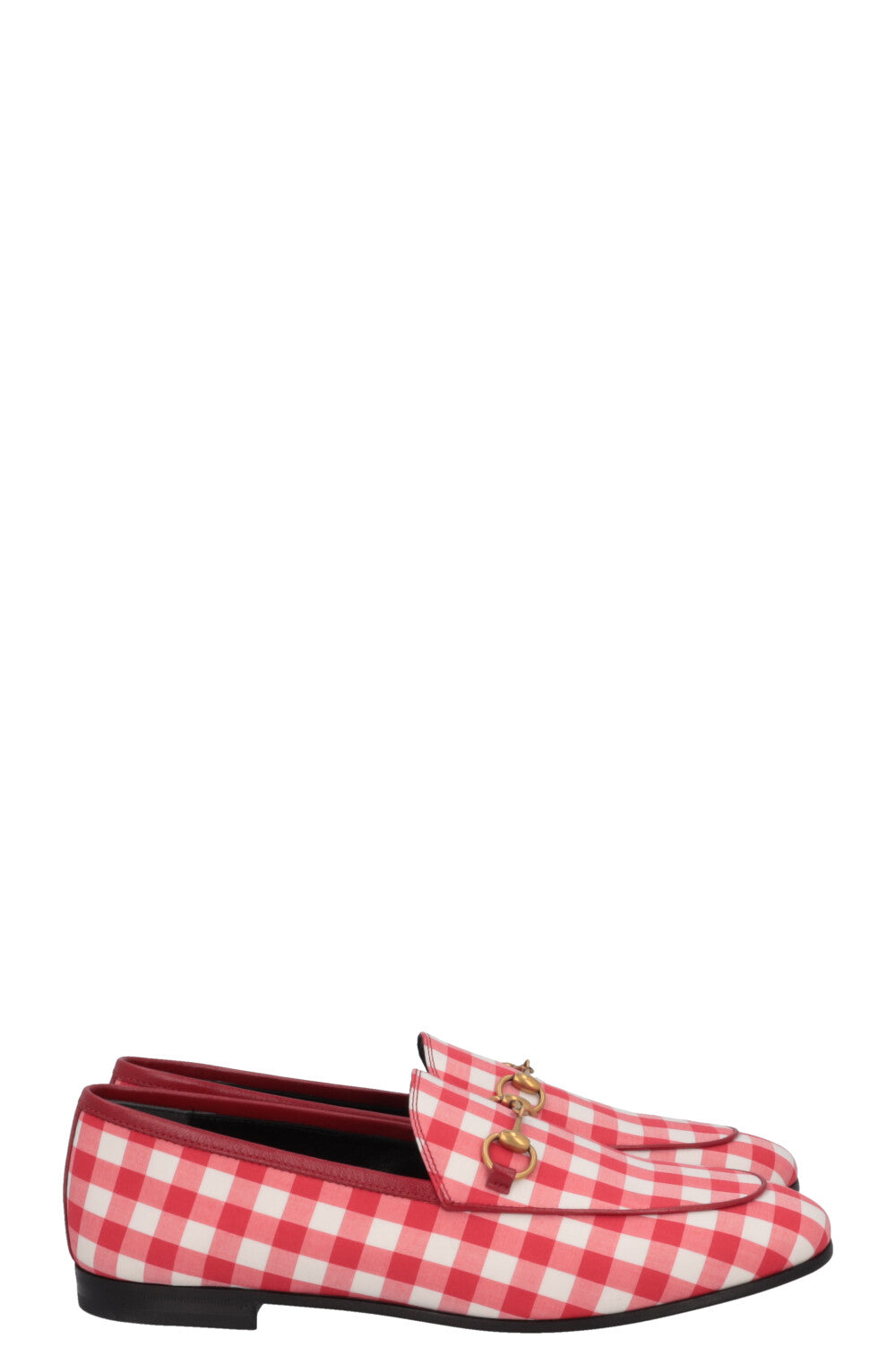 Luxury Gucci Trending 2025 Jordaan Loafer Vichy Red White