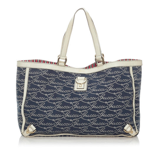 Gucci Abbey D- Ring Canvas Tote Bag (SHG-32612)