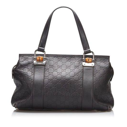 Gucci Bamboo Bar Guccissima Satchel (SHG-5c7shZ)