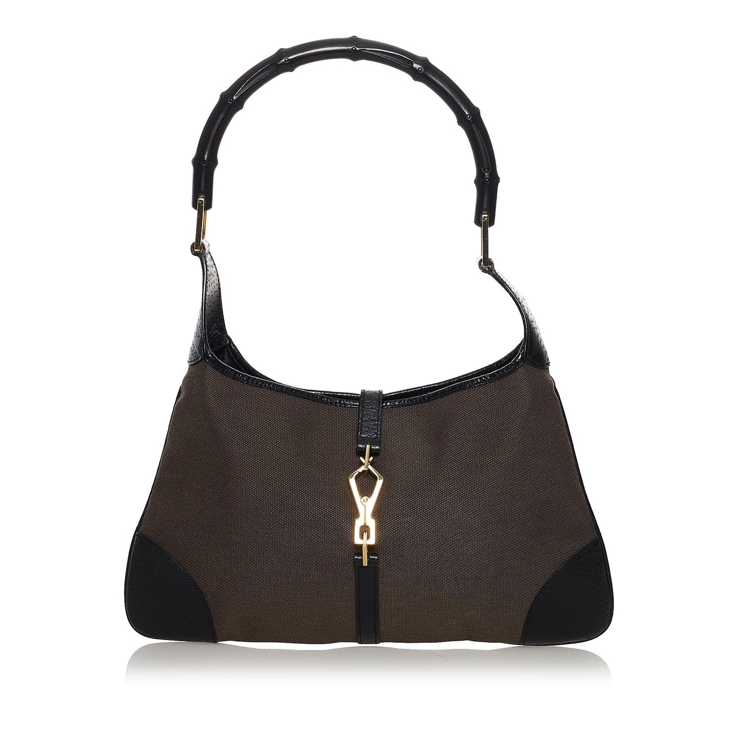 Gucci Bamboo Jackie Canvas Shoulder Bag (SHG-32753)