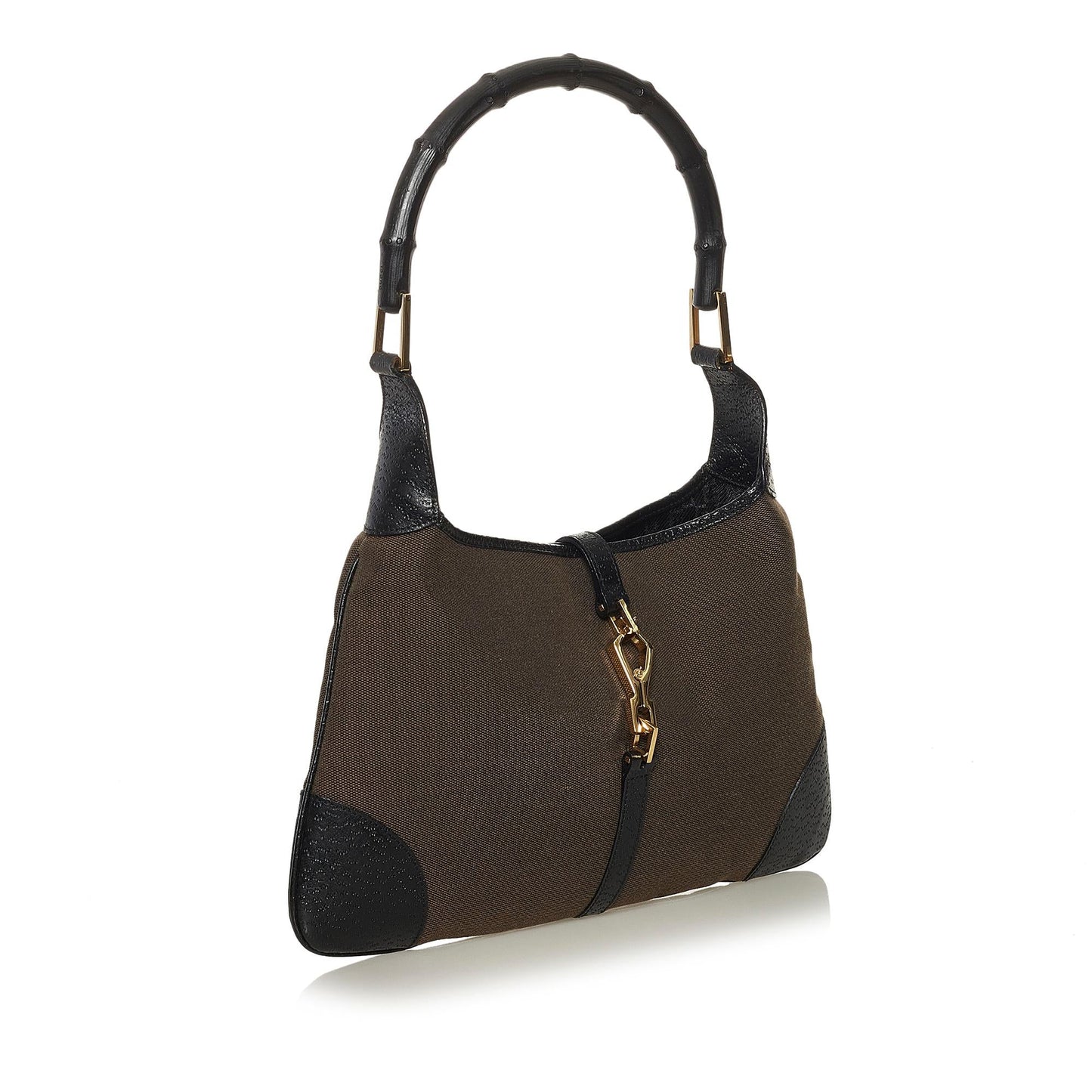 Gucci Bamboo Jackie Canvas Shoulder Bag (SHG-34844)