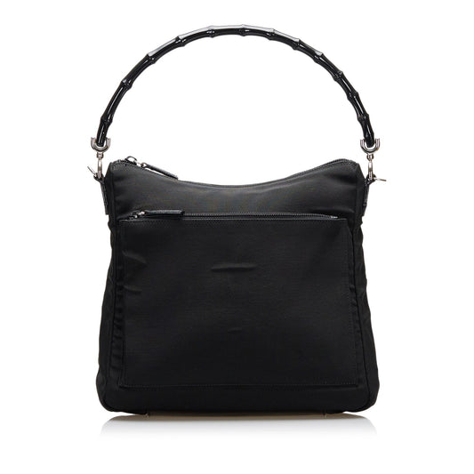 Gucci Bamboo Nylon Satchel (SHG-36702)