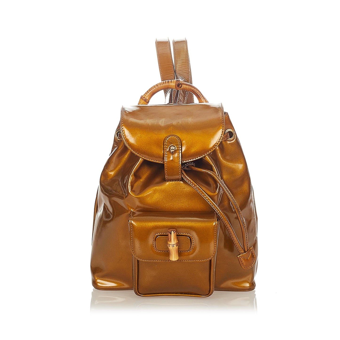Luxury Gucci Trending 2025 Bamboo Patent Leather Backpack (SHG-25222)