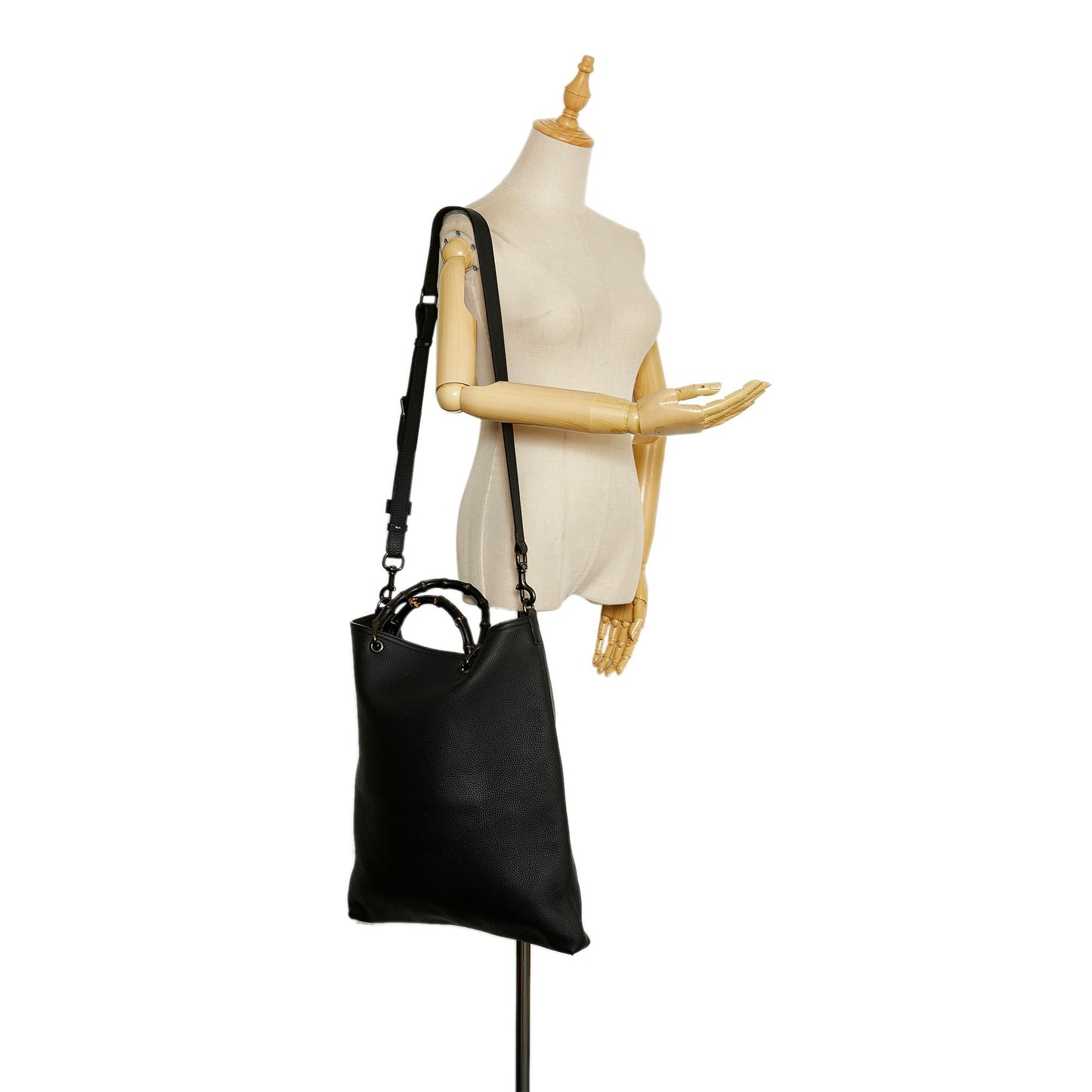 Gucci Bamboo Shopper Leather Satchel (SHG-36139)