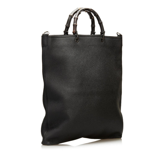 Gucci Bamboo Shopper Leather Satchel (SHG-36139)