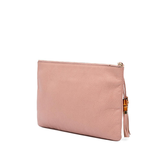 Gucci Bamboo Tassel Leather Clutch