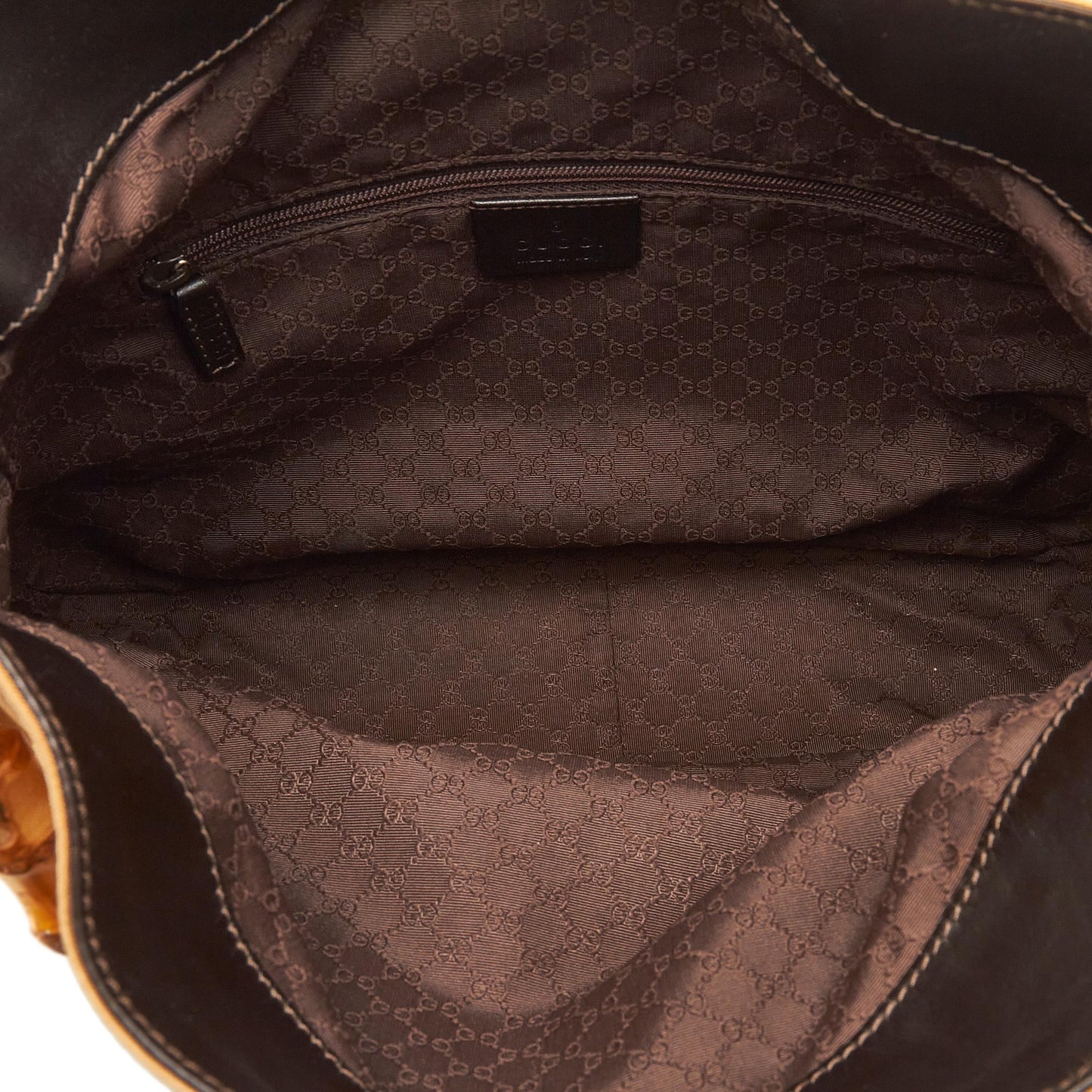 Gucci Bamboo Web Satchel (SHG-67Artc)