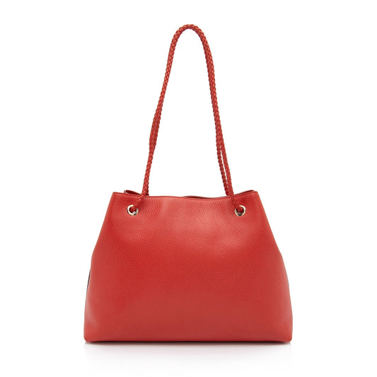 Luxury Gucci Calfskin Braided Handle Large Gifford Tote (SHF-rOnRqC)