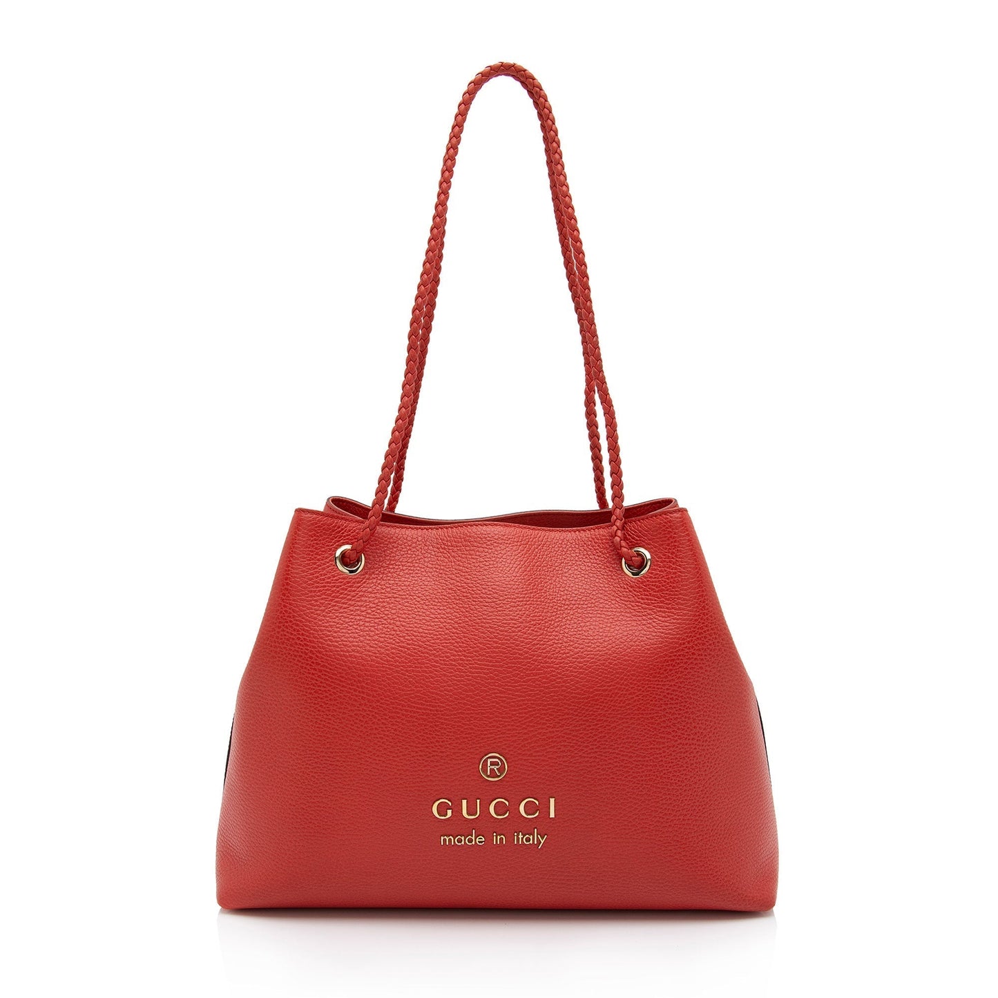 Luxury Gucci Calfskin Braided Handle Large Gifford Tote (SHF-rOnRqC)