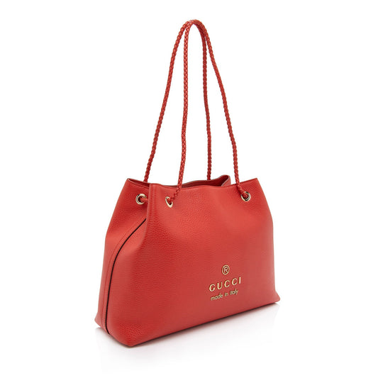Luxury Gucci Calfskin Braided Handle Large Gifford Tote (SHF-rOnRqC)