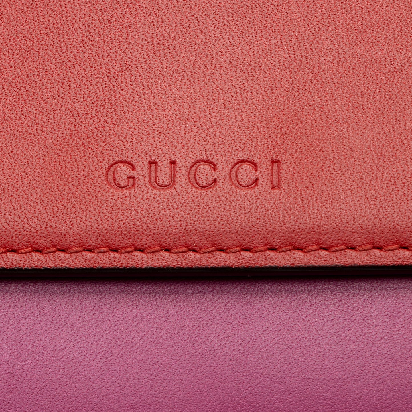 Gucci Calfskin Two-Tone Continental Wallet (SHF-fQrh9H)